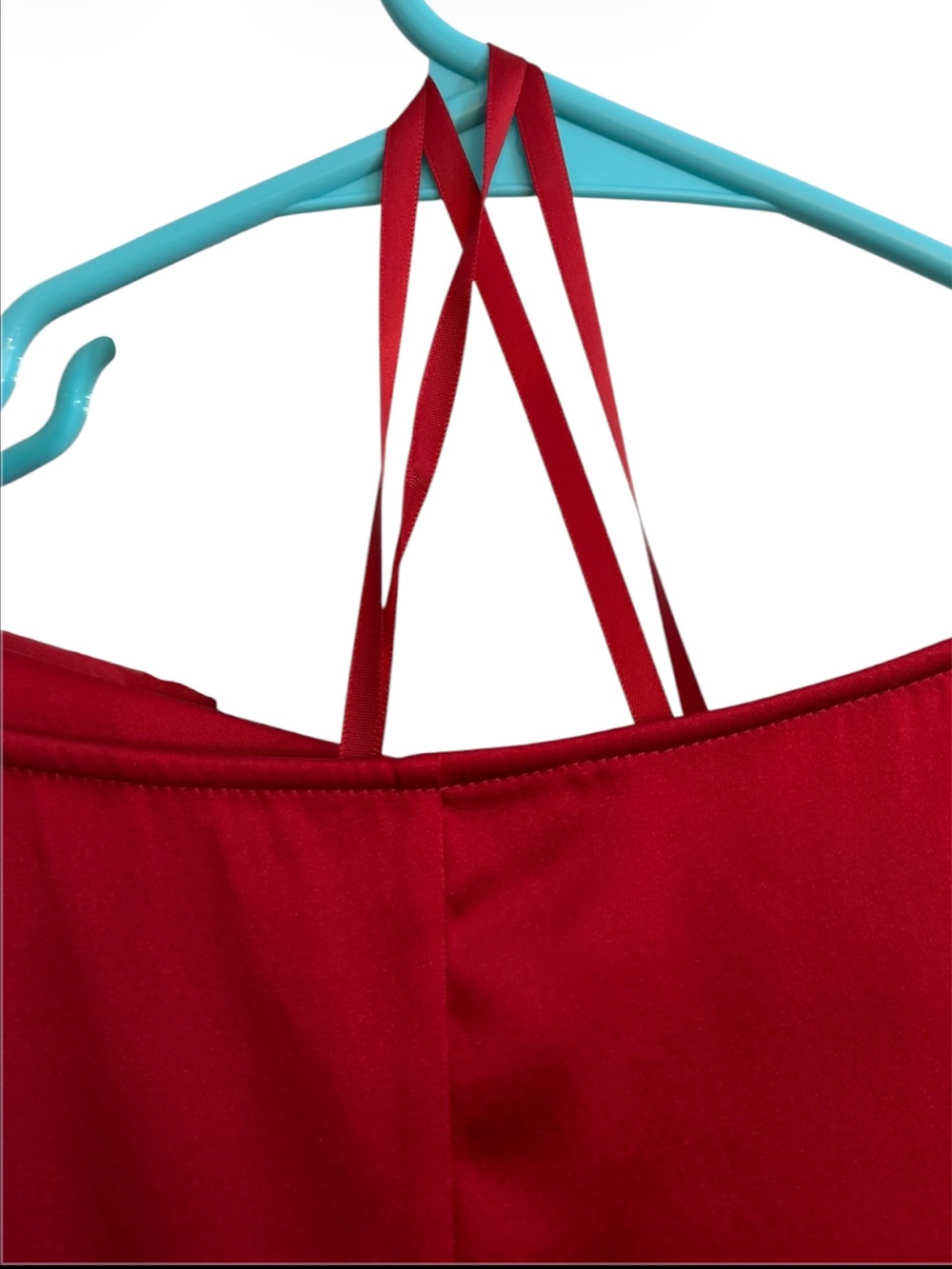 ANTONIO MELANI Red Draped Short Sleeve Blouse - Picture 9 of 10